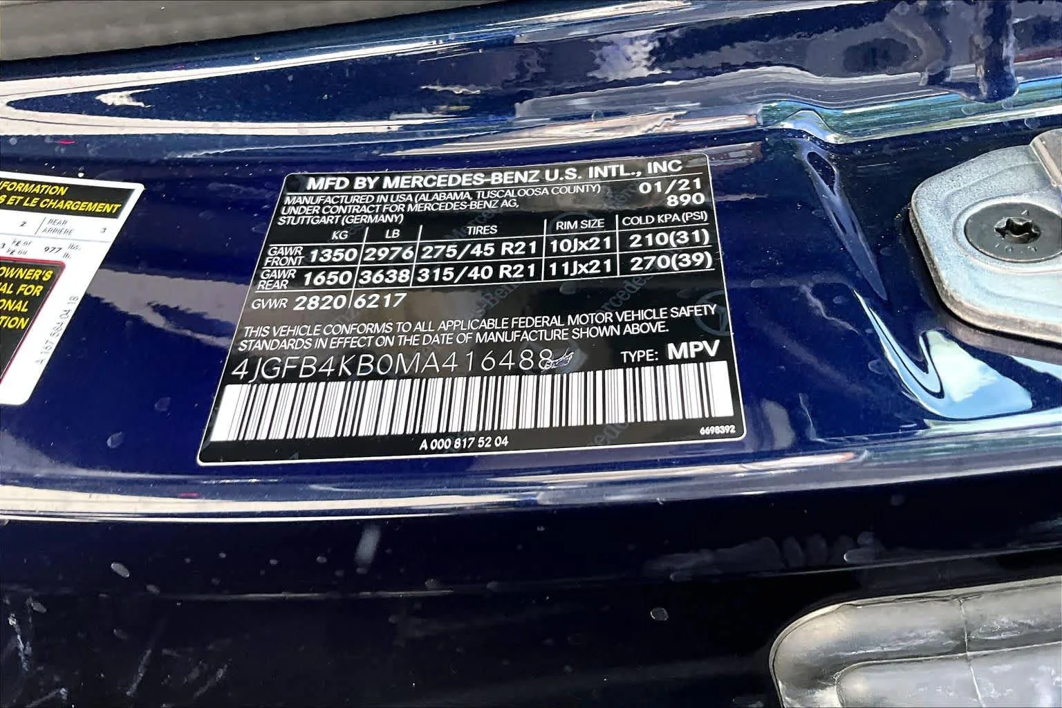 Used 2021 Lunar Blue Metallic Mercedes-Benz GLE 350 image 35