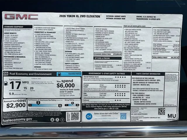 New 2026 Summit White GMC Elevation image 21