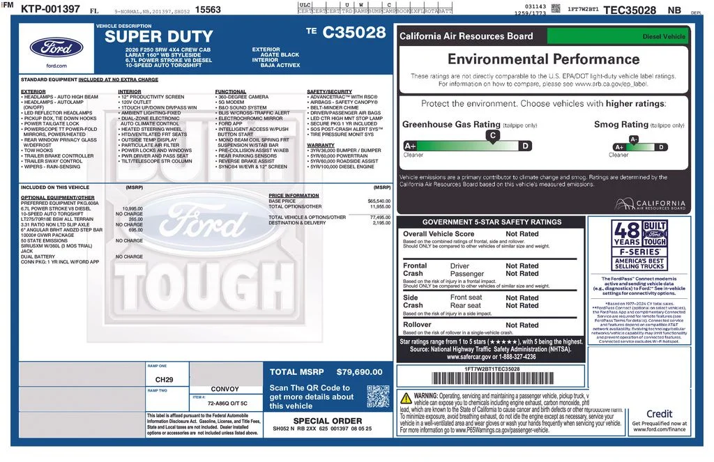 Used 2026 Black Ford Lariat image 2