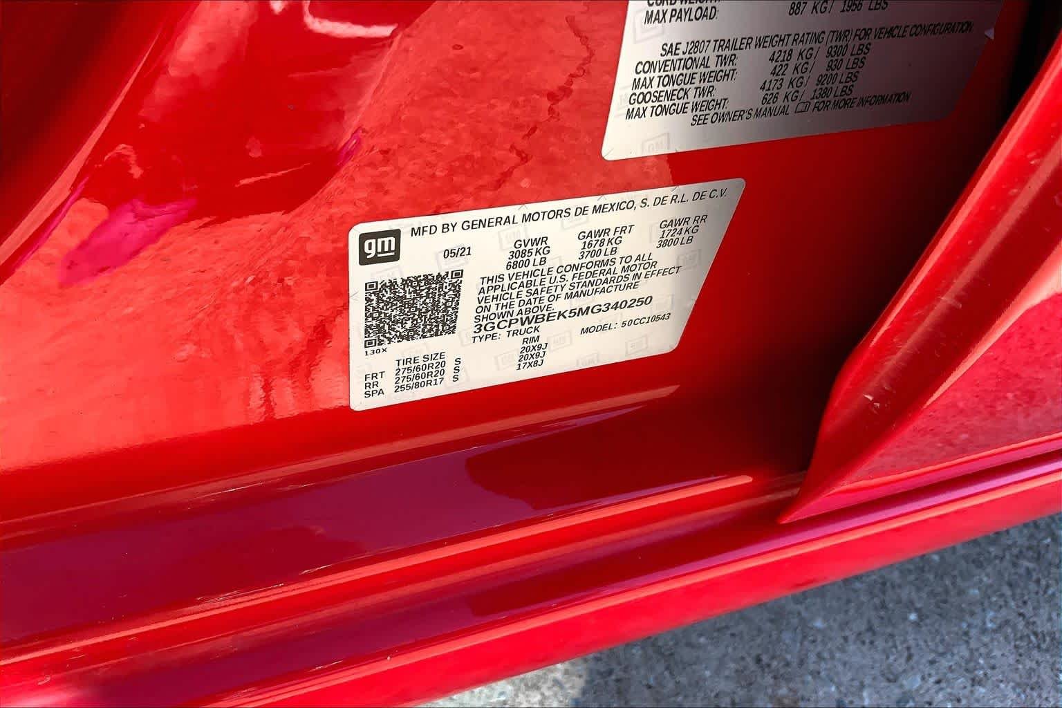 Certified Used 2021 RED HOT Chevrolet Custom image 34