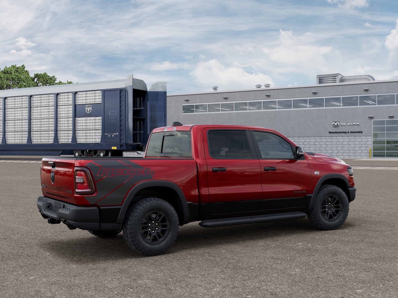 New 2026 Molten Red Pearl-Coat Exterior Paint RAM REBEL image 2