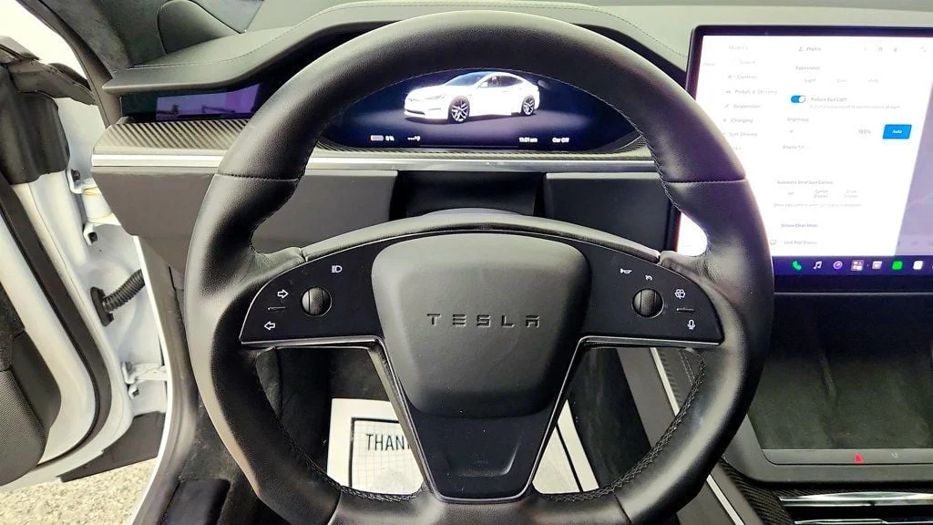 Used 2022 Pearl White Multi-Coat Tesla Plaid AWD image 12