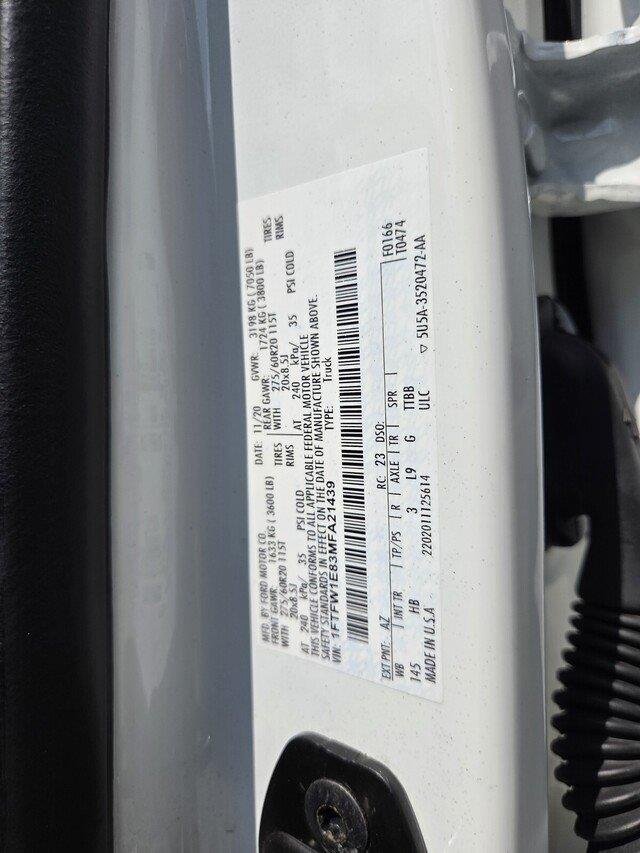 Used 2021 Star White Metallic Tri-Coat Ford LARIAT image 38