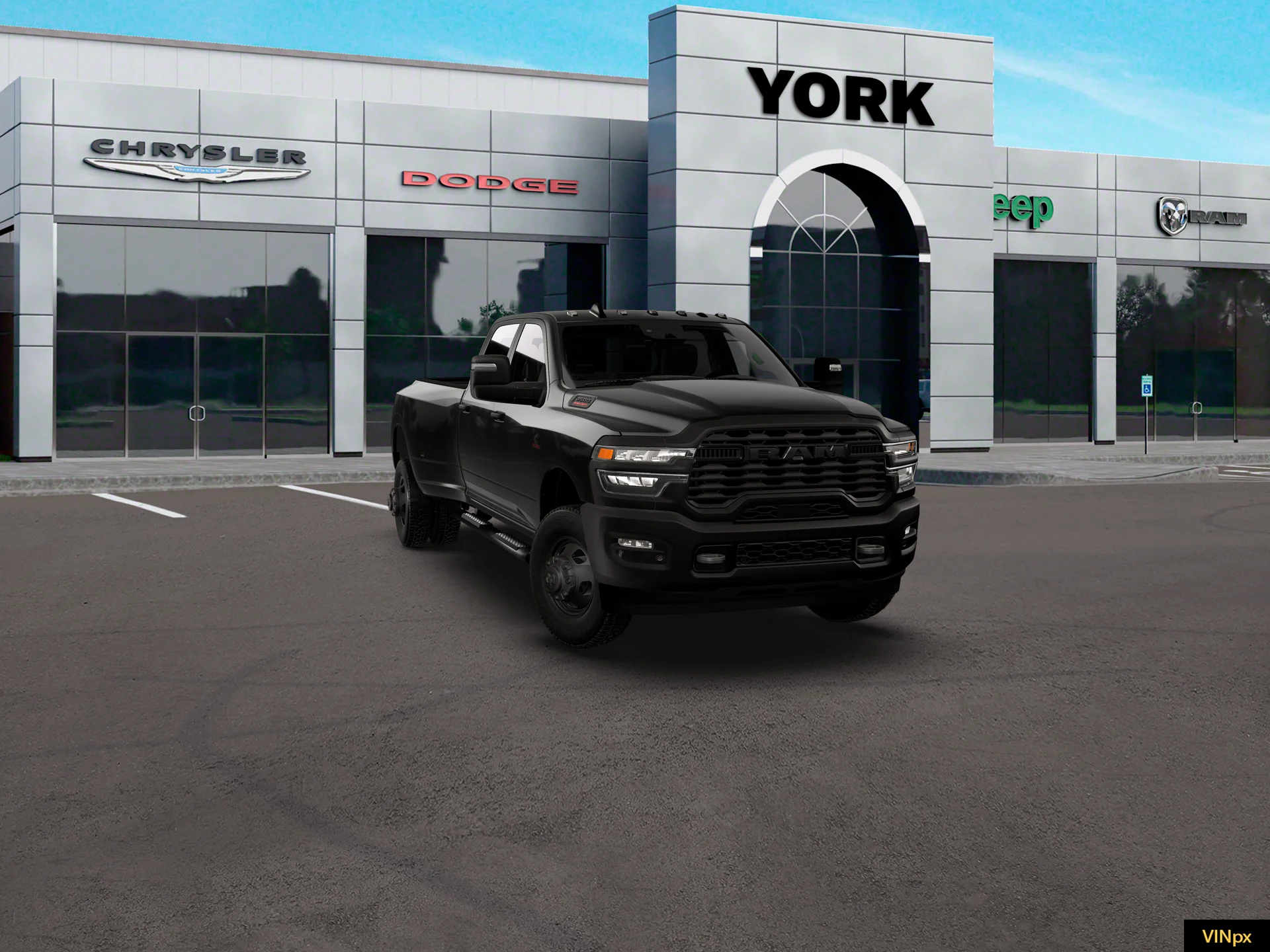 New 2027 Diamond Black Crystal Pearl-Coat Exterior Paint RAM Tradesman image 16