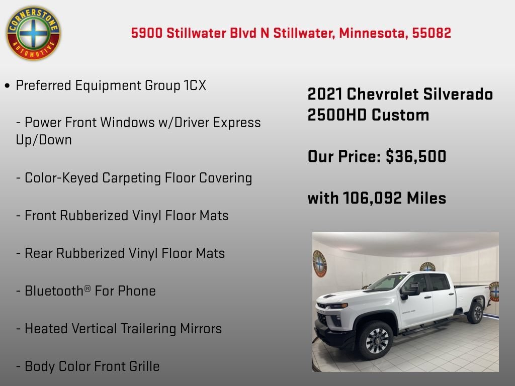 Used 2021 SUMMIT WHITE Chevrolet Custom image 10