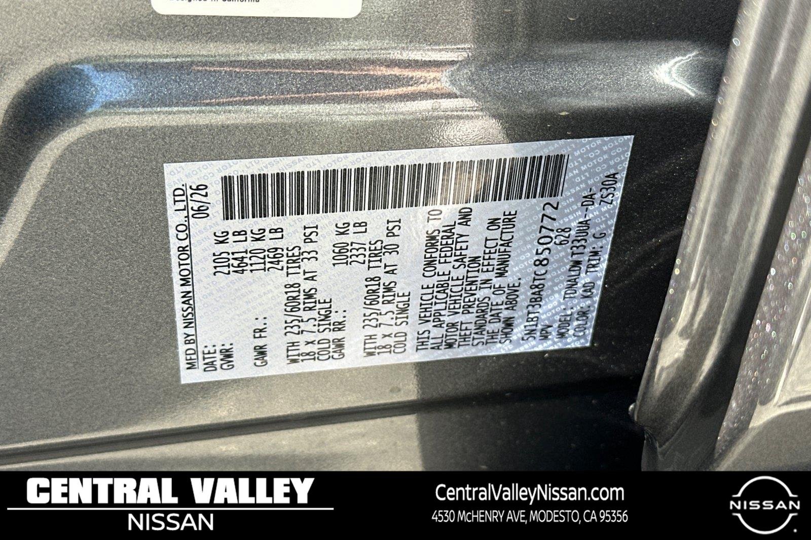 New 2026 Gun Metallic Nissan SV image 26