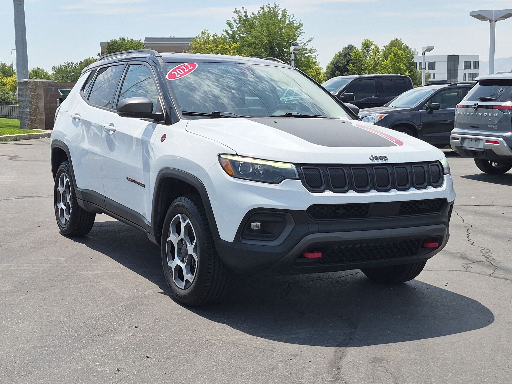 Certified Used 2022 Bright White Clearcoat Jeep Trailhawk image 8