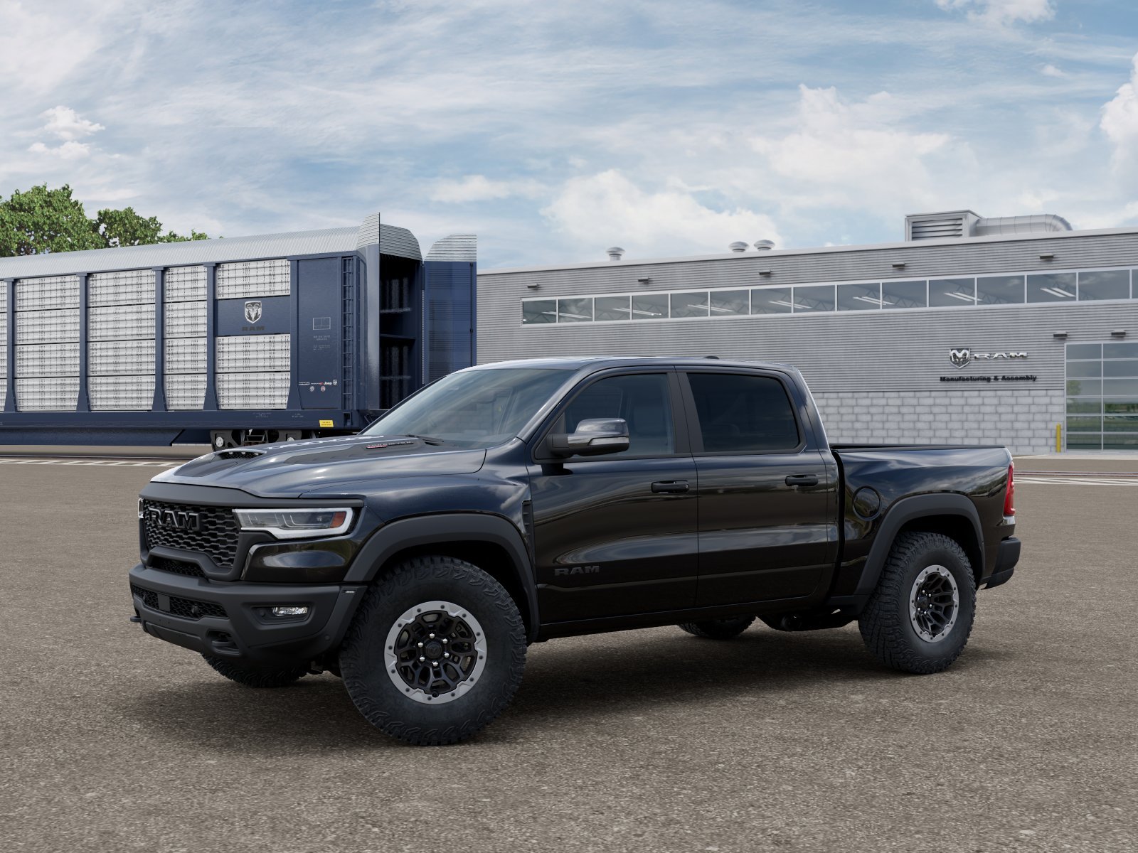New 2026 Diamond Black Crystal Pearl-Coat Exterior Paint RAM RHO image 1
