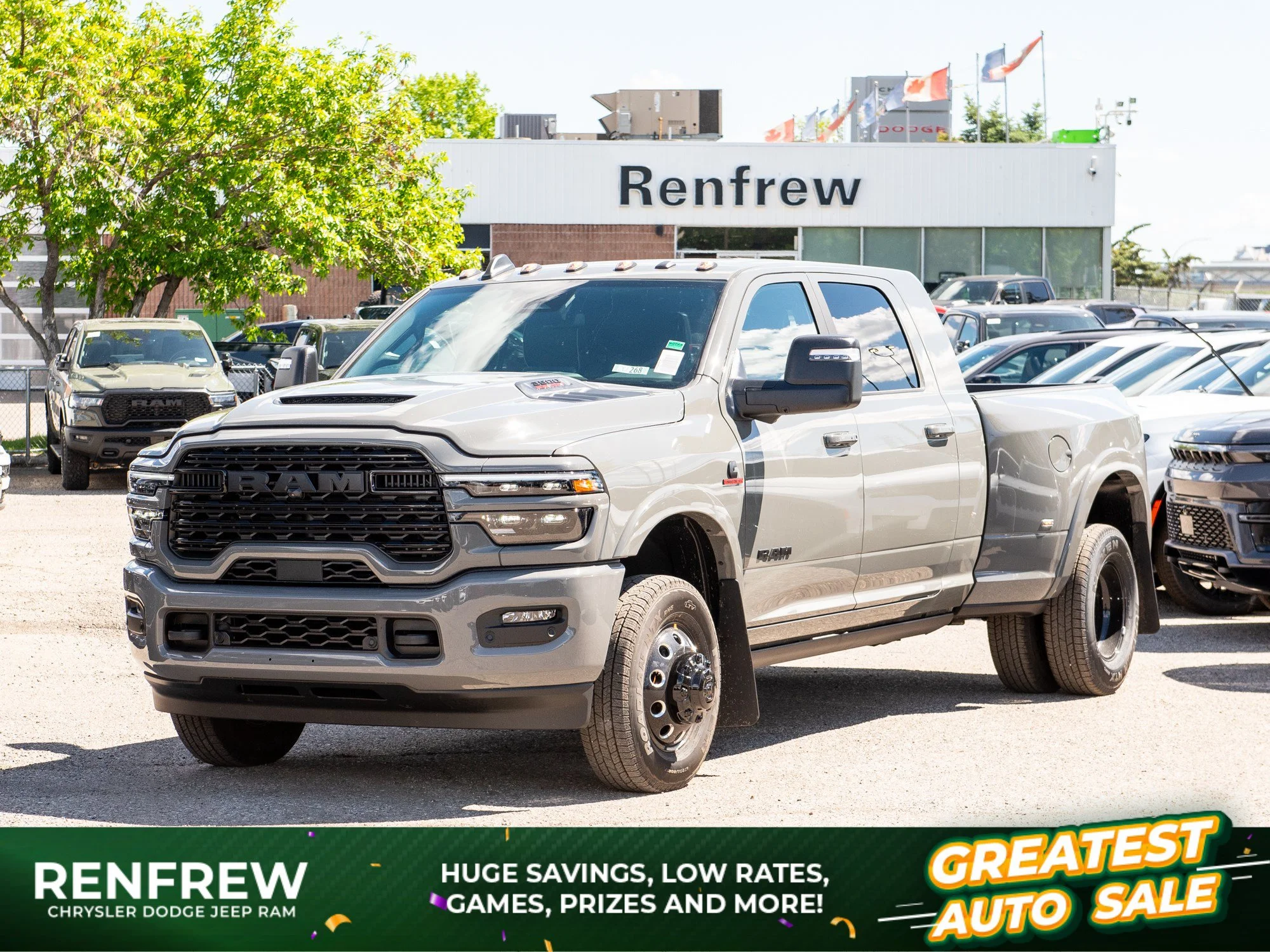 New 2026 Grey RAM Limited Night* Mega Cab 4x4, Sunroof, Level 1 Equip Group, Harman/Kardon image 1