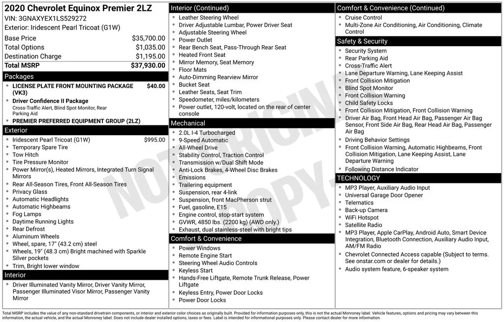 Used 2020 Beige Chevrolet Premier image 41