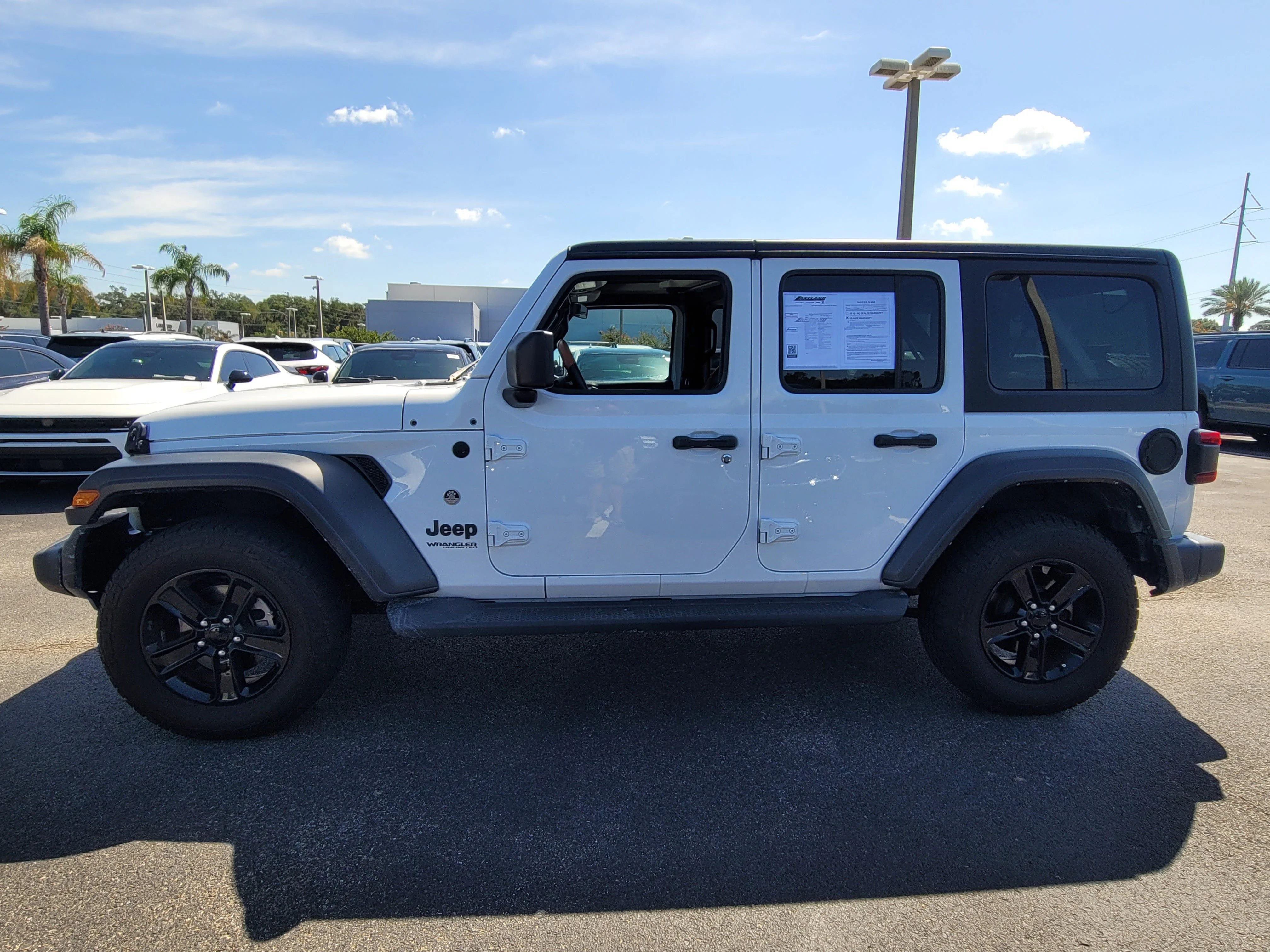 Used 2022 Bright White Clearcoat Jeep Unlimited Sport Altitude image 7