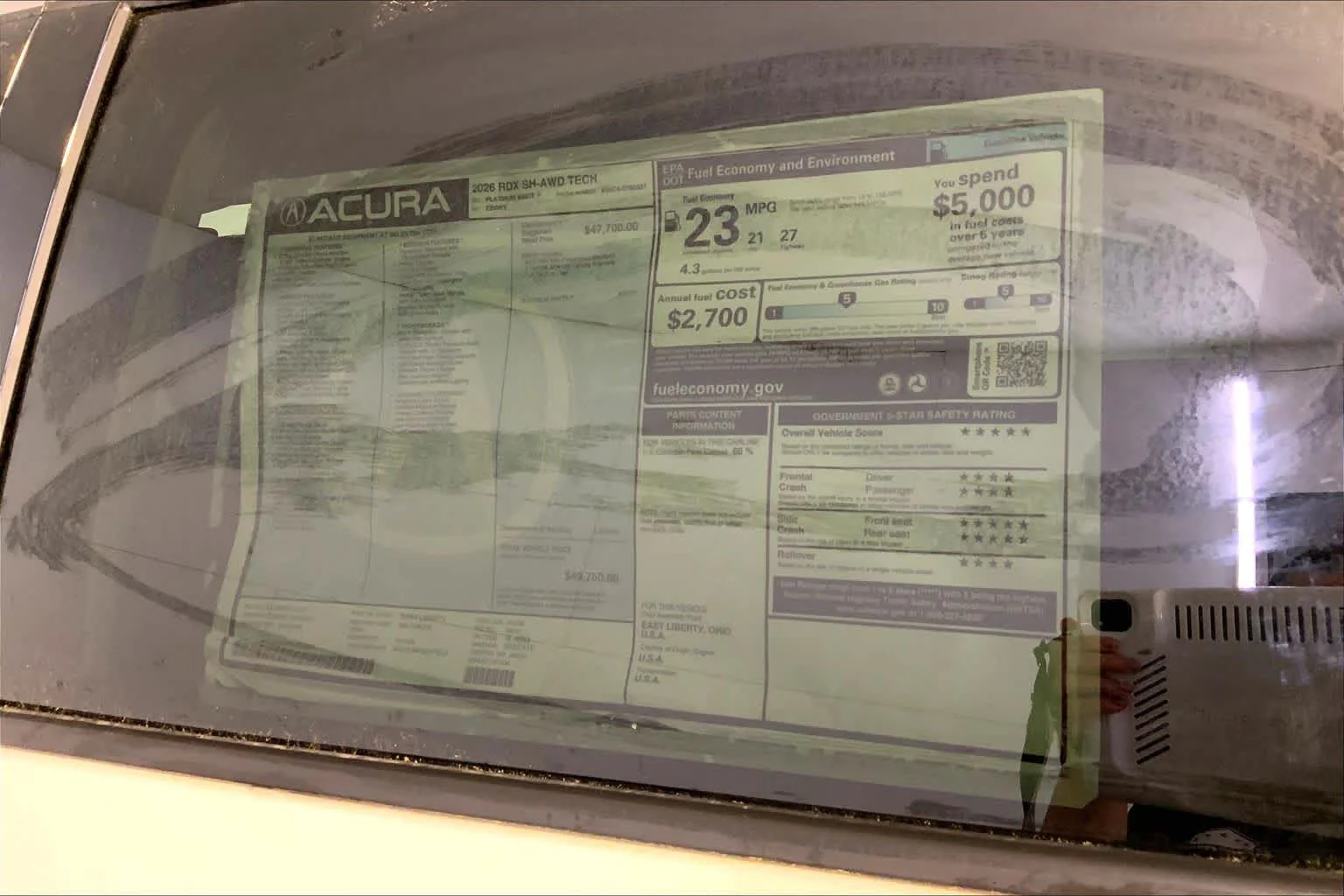 New 2026 Platinum White Pearl Acura With Technology Package image 19