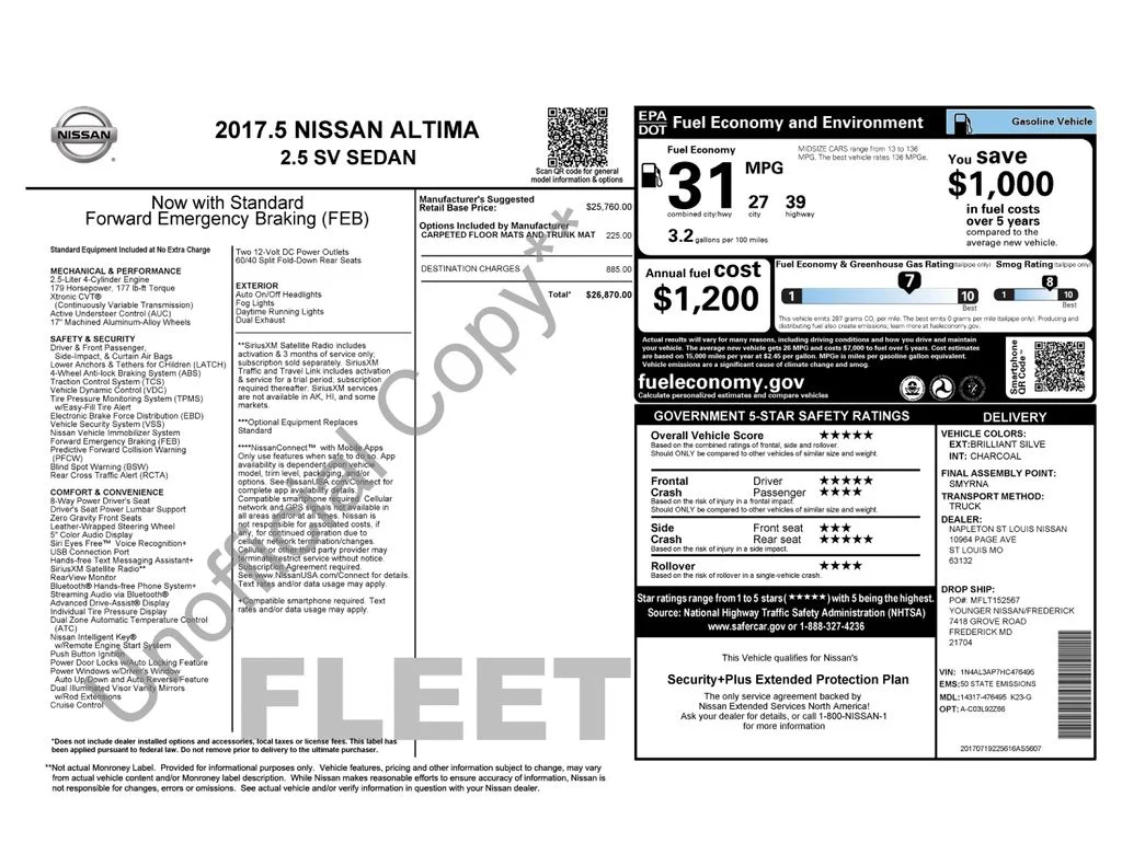 Used 2017 Silver Nissan 2.5 SV image 6