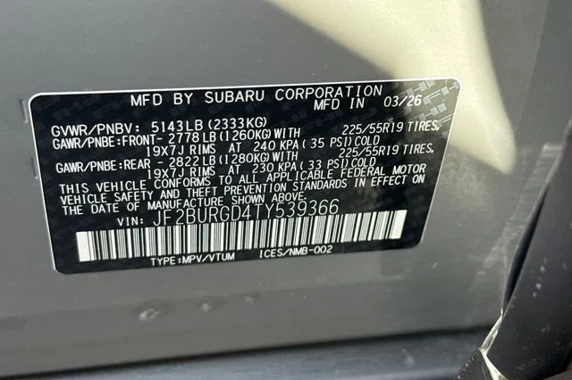 New 2026 RIVER ROCK PEARL Subaru Limited XT image 25