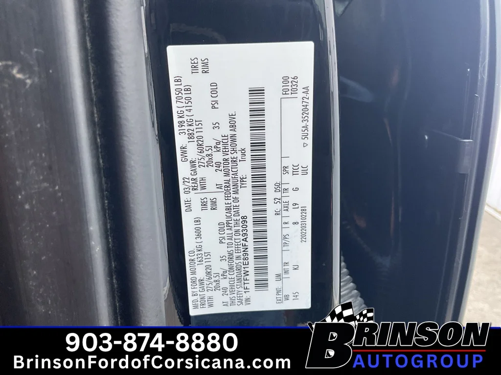 Used 2022 Agate Black Metallic Ford King Ranch image 37
