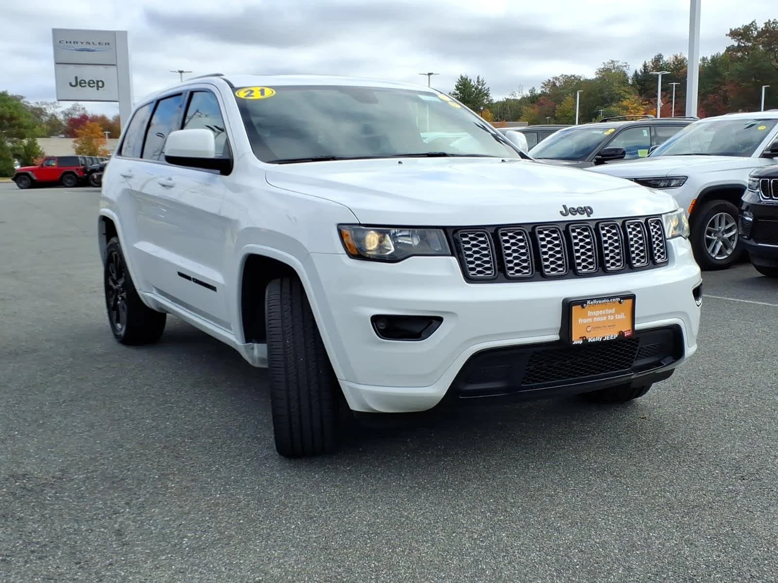 Certified Used 2021 Bright White Clearcoat Jeep Laredo X image 5