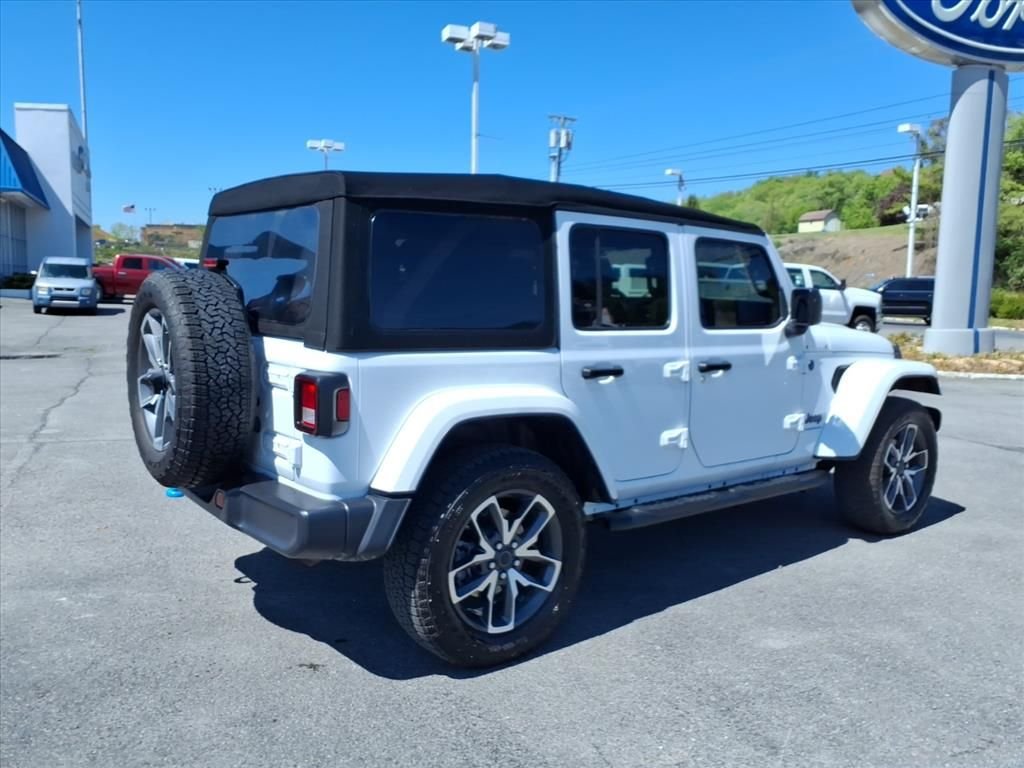 Used 2024 Bright White Clearcoat Jeep Sport S 4xe image 15