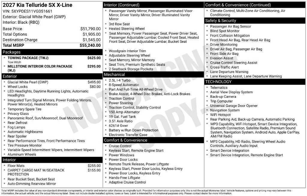 New 2027 Glacial White Pearl Kia X-Line SX image 29