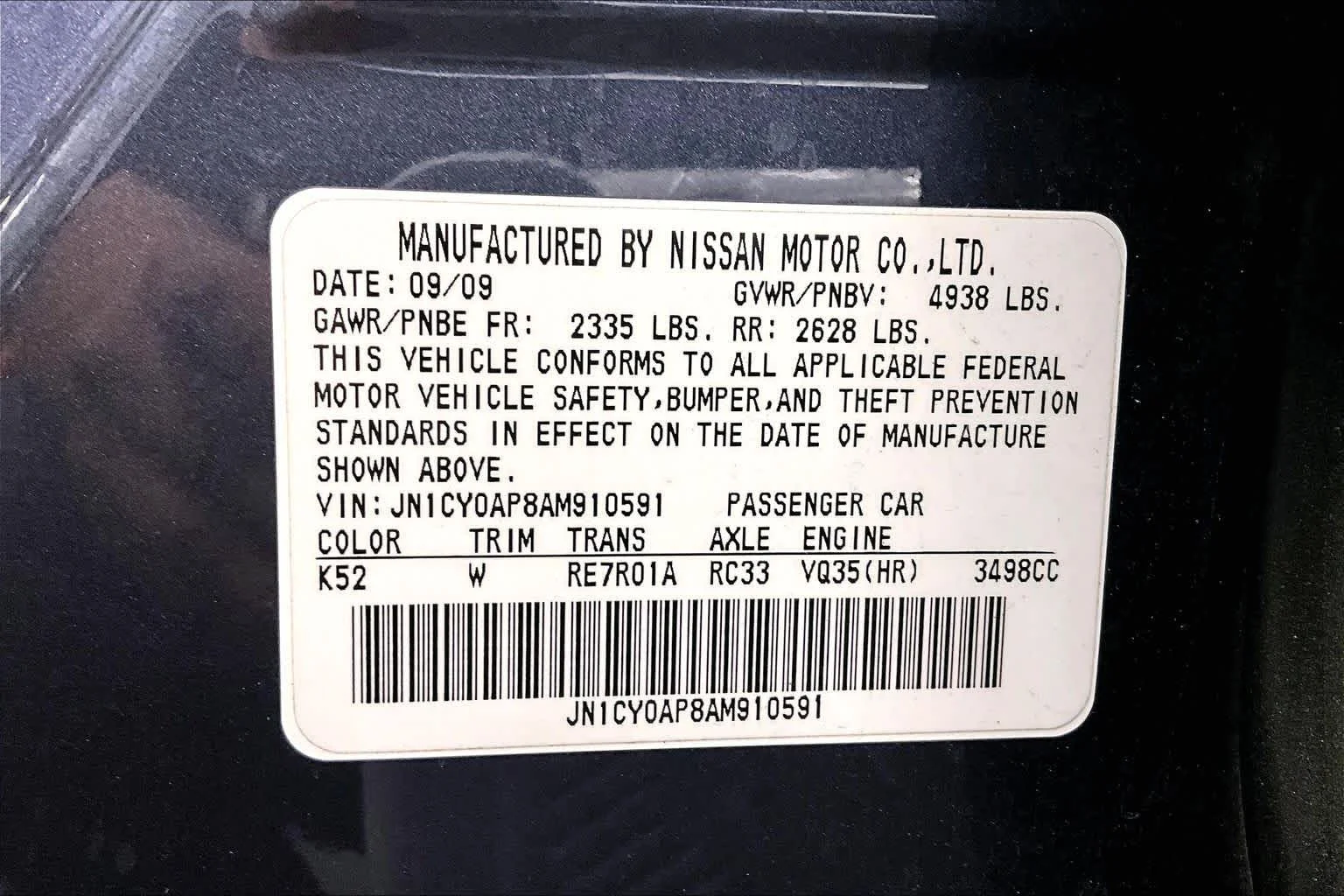 Used 2010 Blue Slate INFINITI  image 36