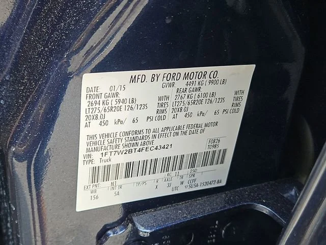 Used 2015 Blue Ford Lariat image 8
