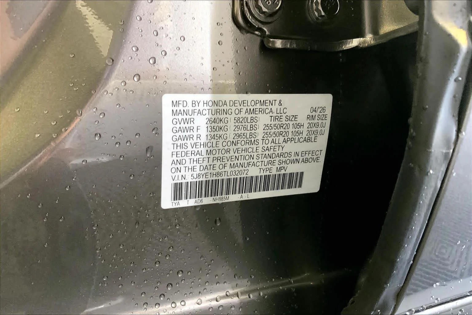New 2026 Liquid Carbon Metallic Acura With Advance Package image 13