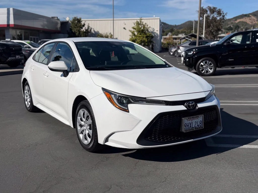 Certified 2021 Toyota Corolla LE with VIN 5YFEPMAE1MP178109 for sale in Larkspur, CA