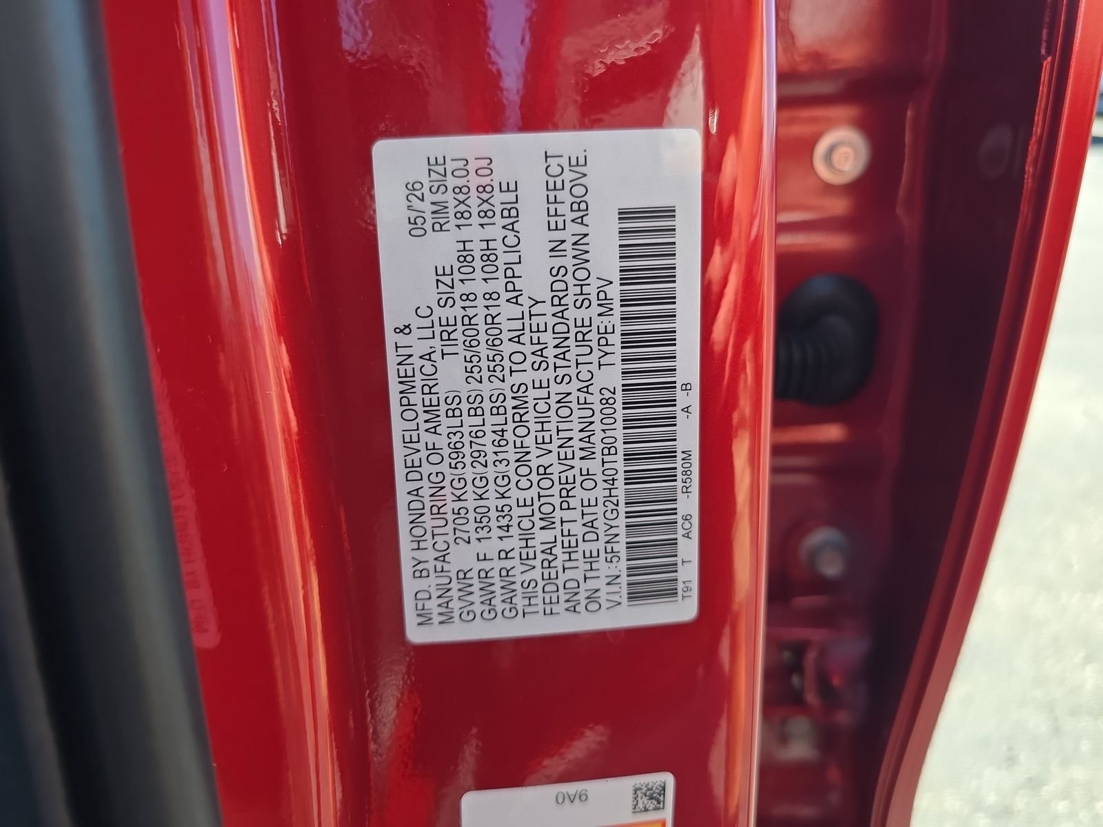 New 2026 Red Honda EX-L image 29