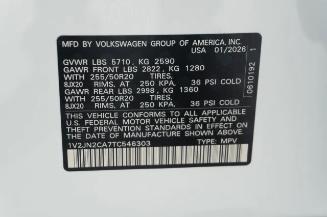 New 2026 Opal White Pearl Volkswagen 2.0T SE w/Technology image 36