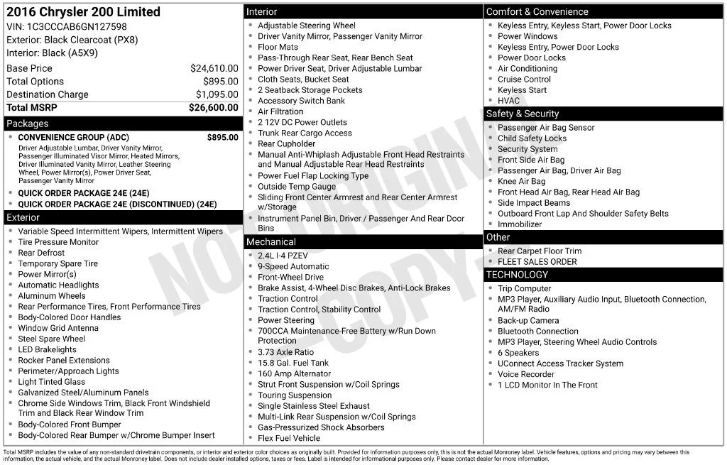 Used 2016 Black Chrysler Limited image 6