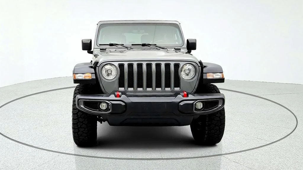 Used 2022 Sting-Gray Clearcoat Jeep Rubicon 4x4 w/ 8-Speed Auto & Black Wheels image 2