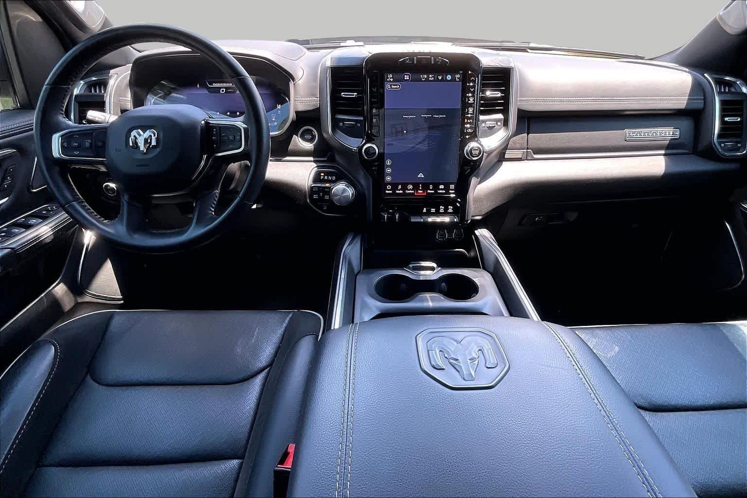 Used 2024 Diamond Black Crystal Pearlcoat Ram Laramie image 14