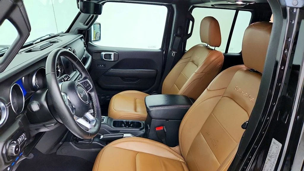 Used 2021 Black Clearcoat Jeep Unlimited Sahara 4xe w/ Cold Weather Group & Keyless Entry image 13