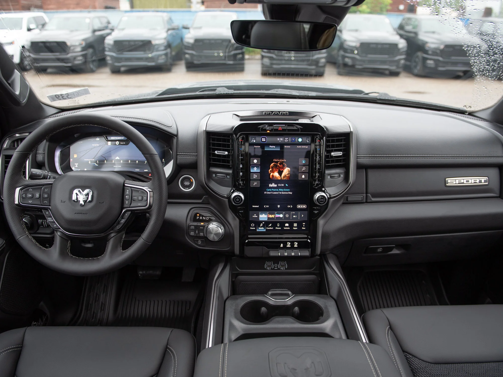 New 2026 Black RAM Sport* Crew Cab 4x4, Panoramic Sunroof, Heated Seats/Wheel, Nav image 14