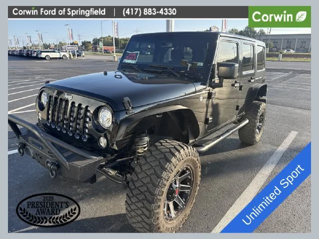 Used 2017 Black Clearcoat Jeep Unlimited Sport image 1
