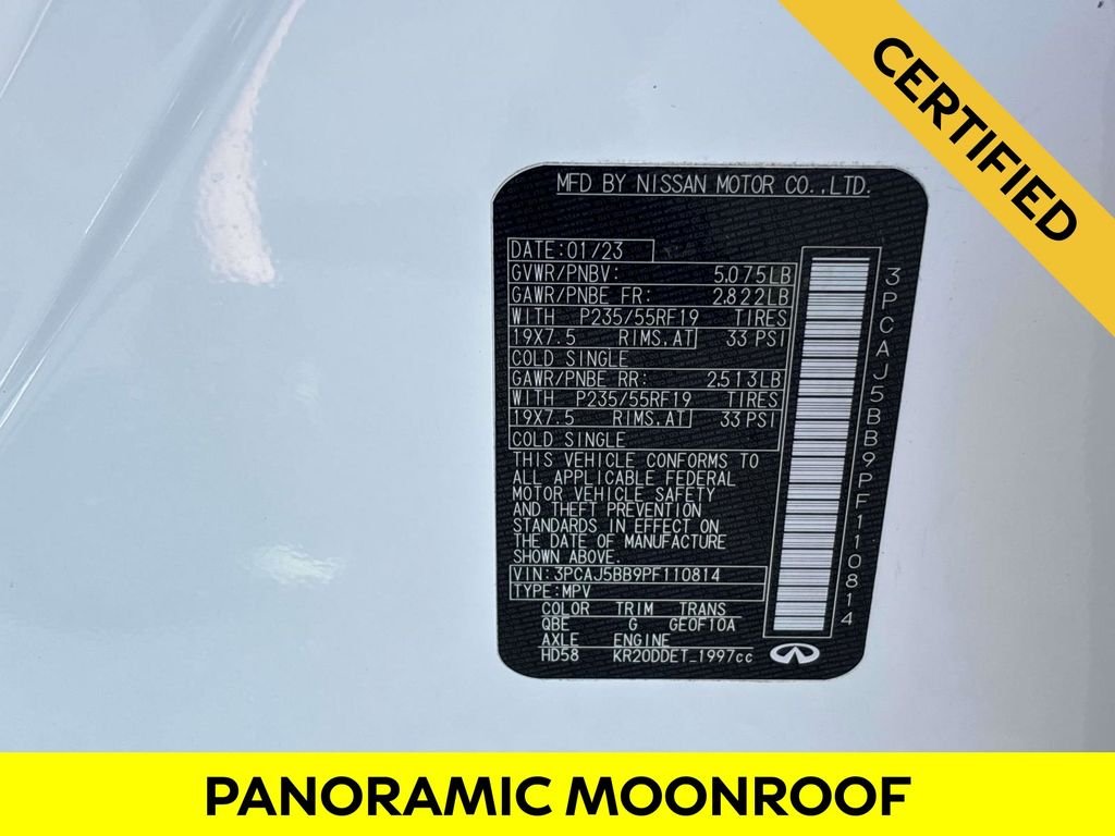 Certified Used 2023 White INFINITI LUXE image 30