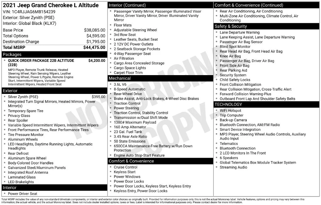 Used 2021 Silver Jeep Altitude image 8