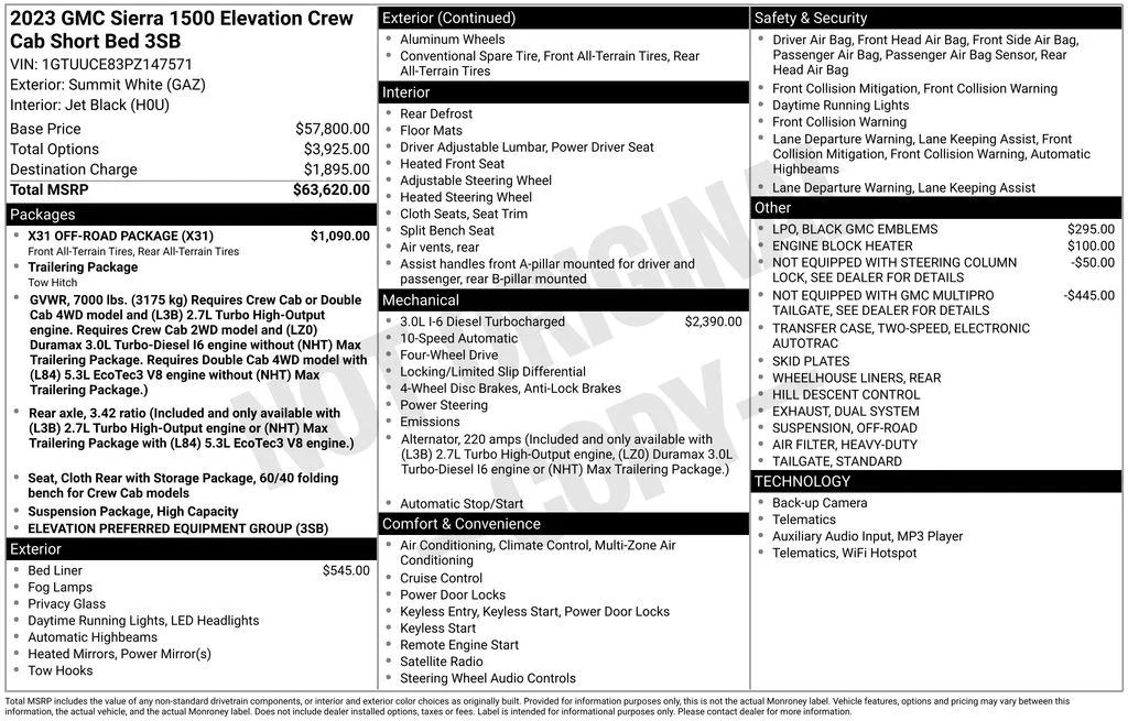 Used 2023 White GMC Elevation image 6