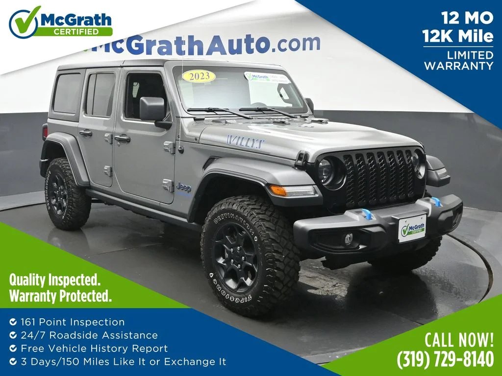 Used 2023 Gray Jeep Willys 4xe image 1