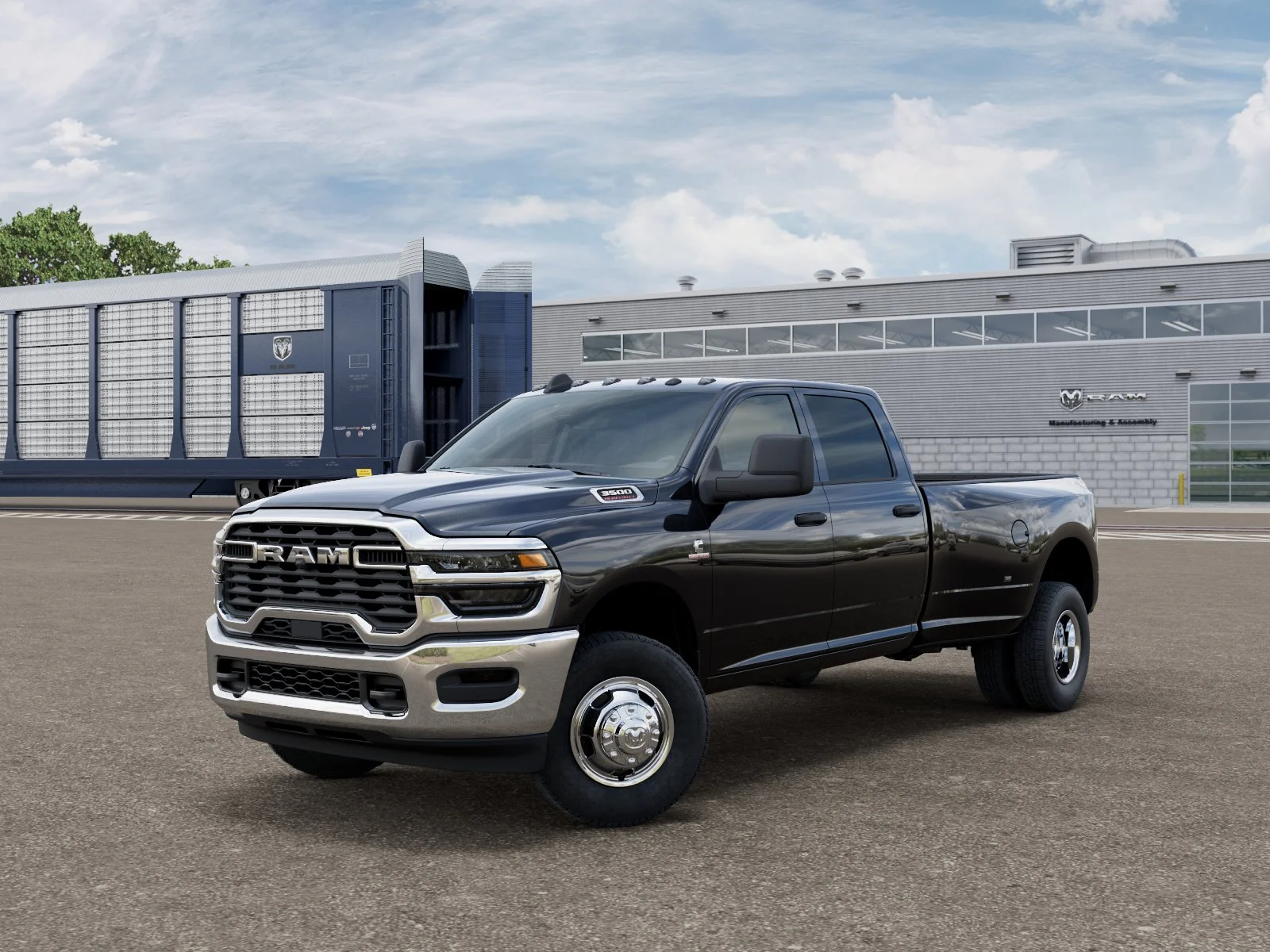 New 2026 Diamond Black Crystal Pearl-Coat Exterior Paint RAM TRADESMAN image 1