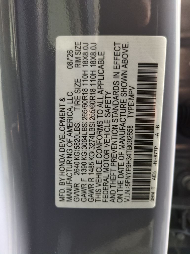 New 2026 Sonic Gray Pearl Honda RTL image 29