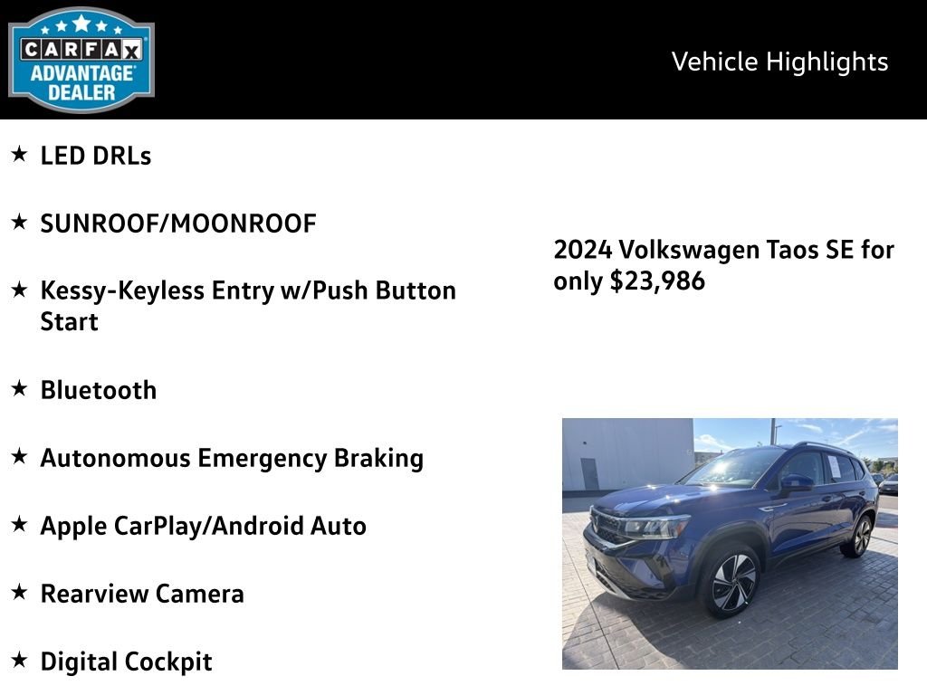 Certified Used 2024 Dusk Blue Metallic Volkswagen 1.5T SE image 4