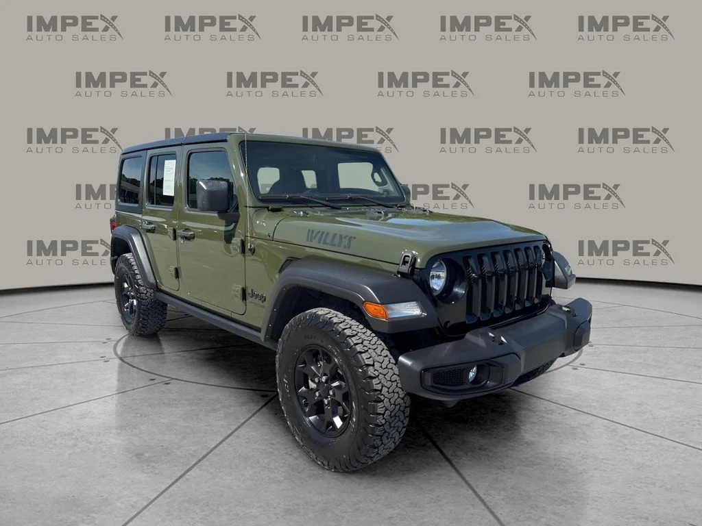 Used 2022 Green Jeep Unlimited Willys image 7