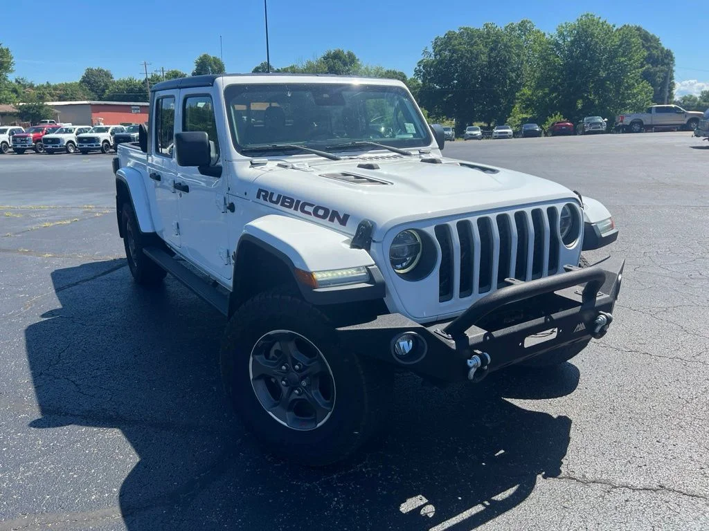 Used 2020 Bright White Clearcoat Jeep Rubicon image 1