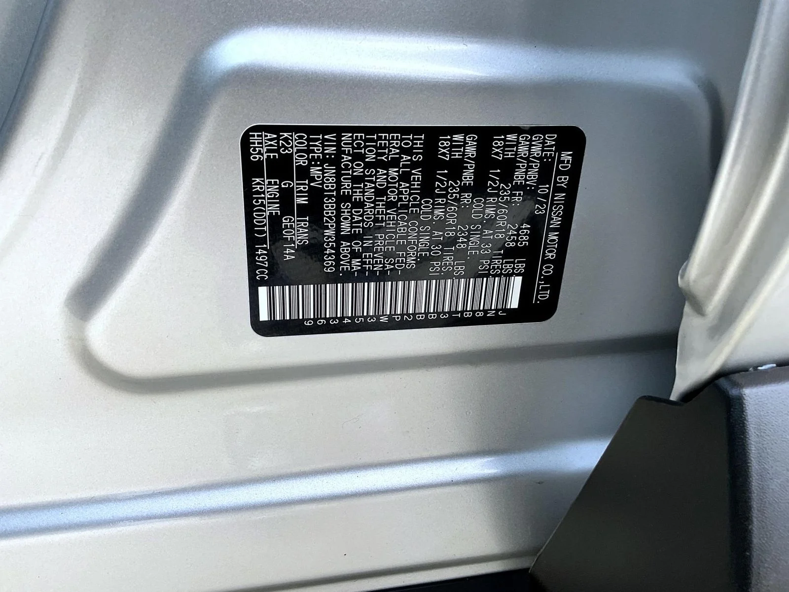 Used 2023 Silver Nissan SV image 25