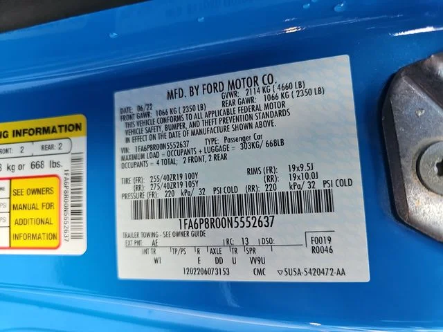 Used 2022 Blue Ford Mach 1 image 34