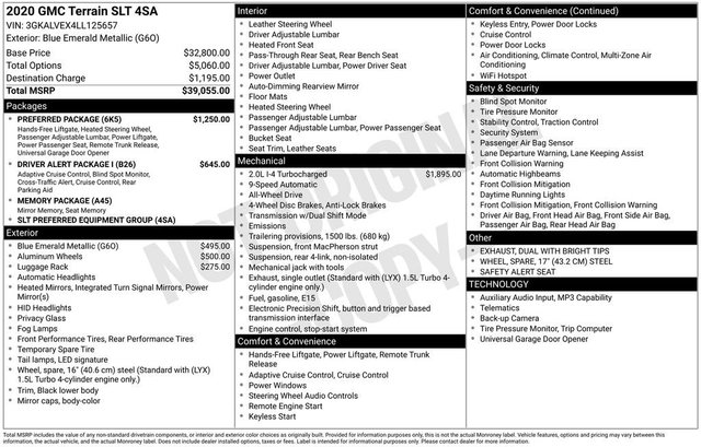 2020 GMC Terrain SLT