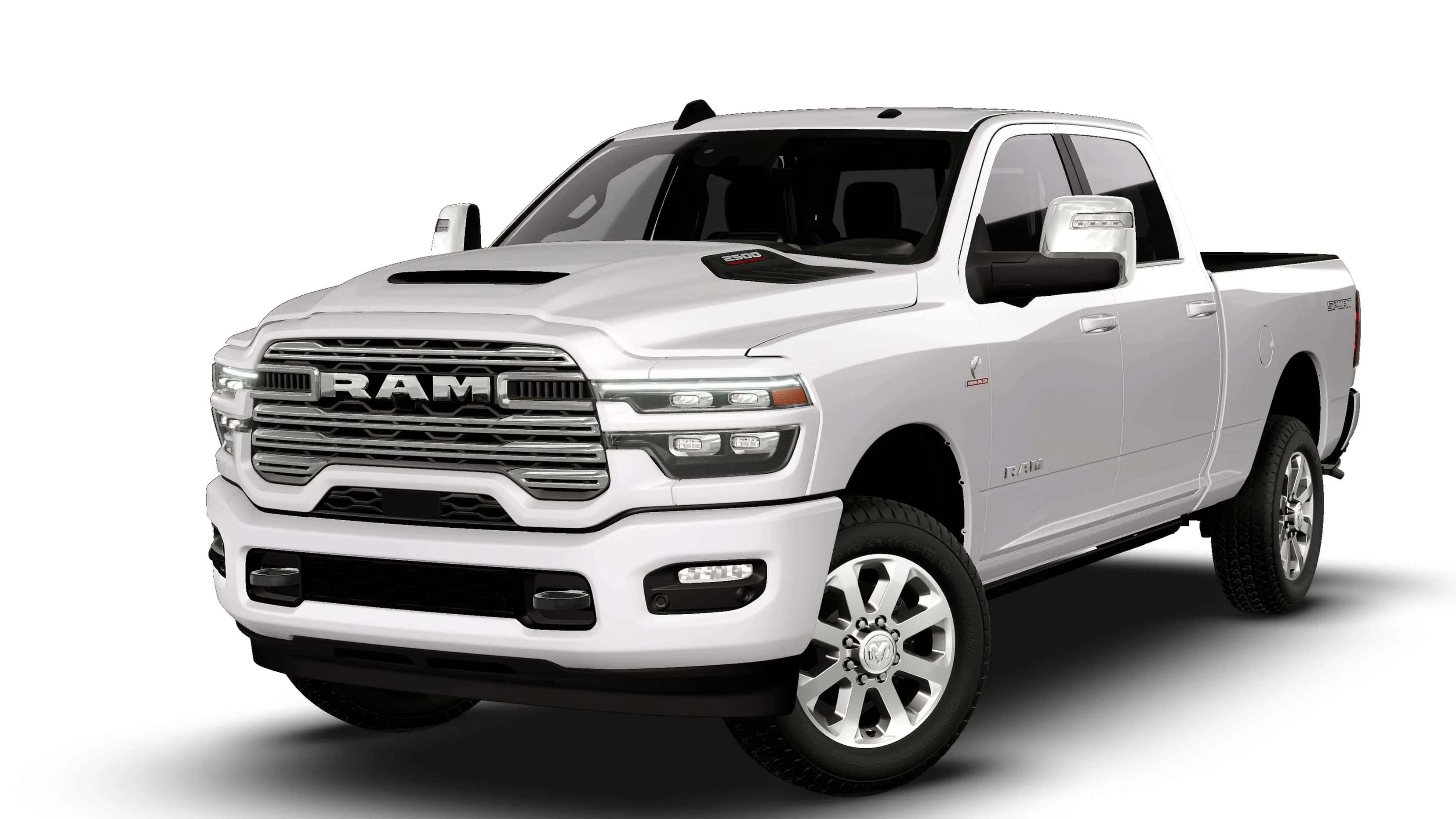 New 2027 Bright White Clear-Coat Exterior Paint RAM LARAMIE image 1