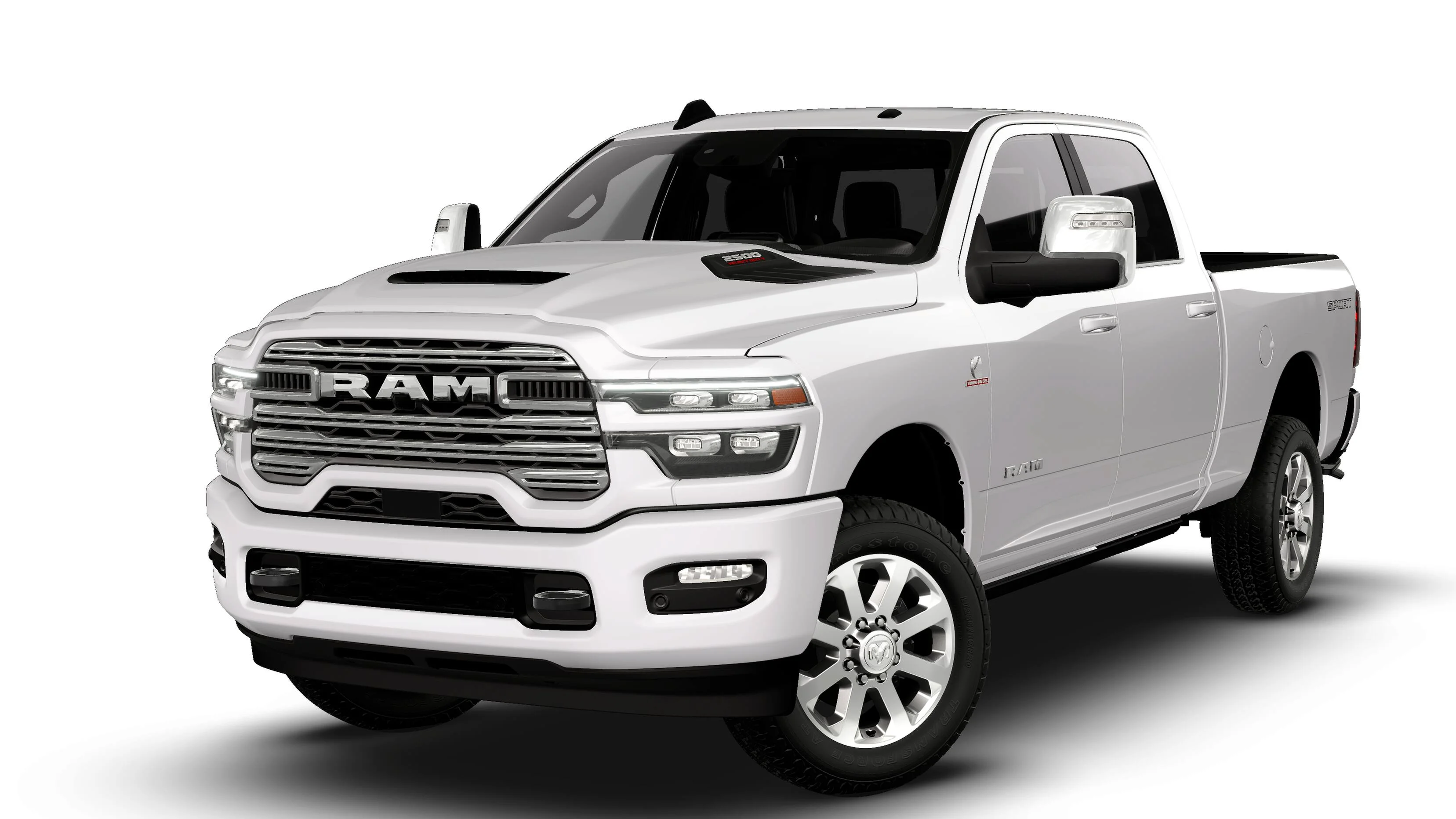 New 2027 Bright White Clear-Coat Exterior Paint RAM LARAMIE image 1