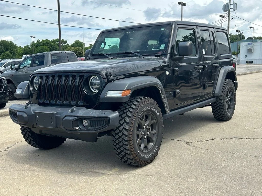 Used 2021 Black Jeep Unlimited Willys image 2