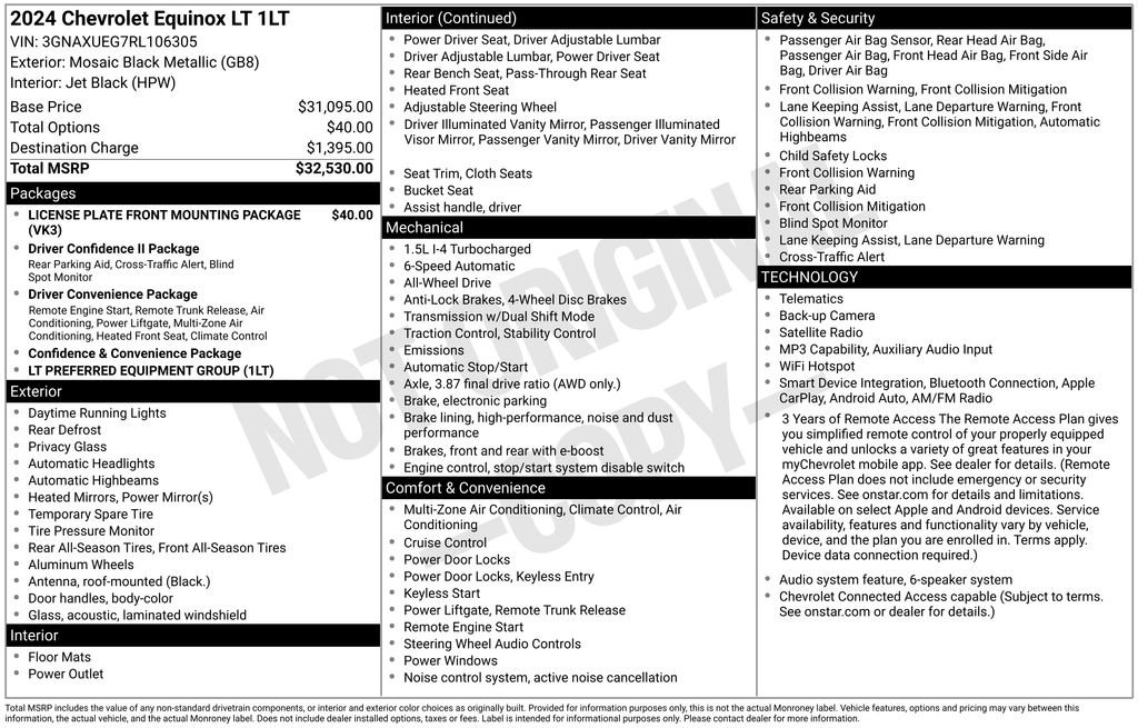 Used 2024 Black Chevrolet LT image 2